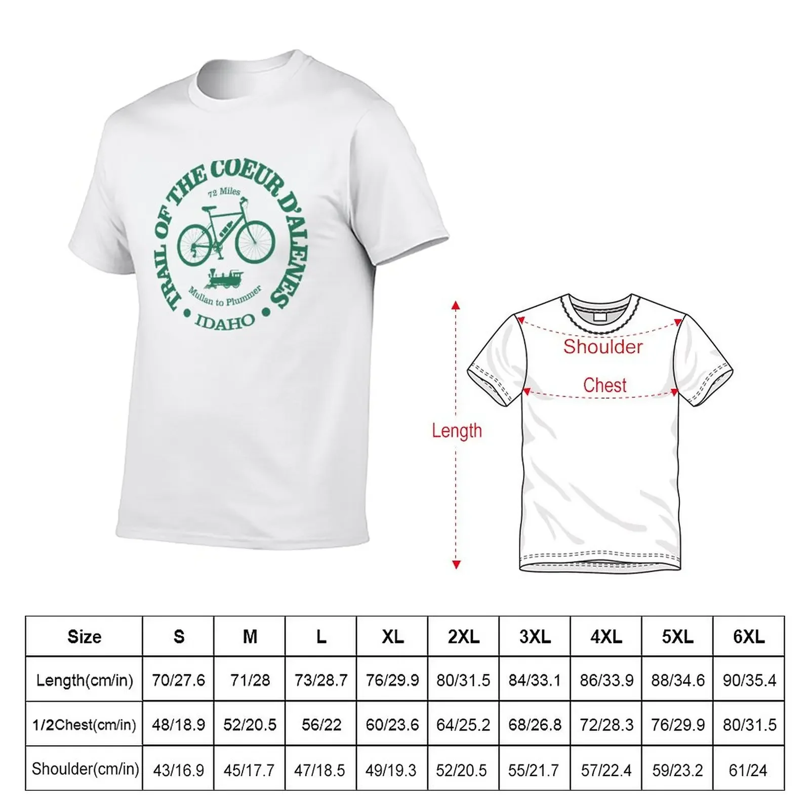 Trail of the Coeur d'Alenes (cycling) T-Shirt man clothes Aesthetic clothing men graphic t shirts