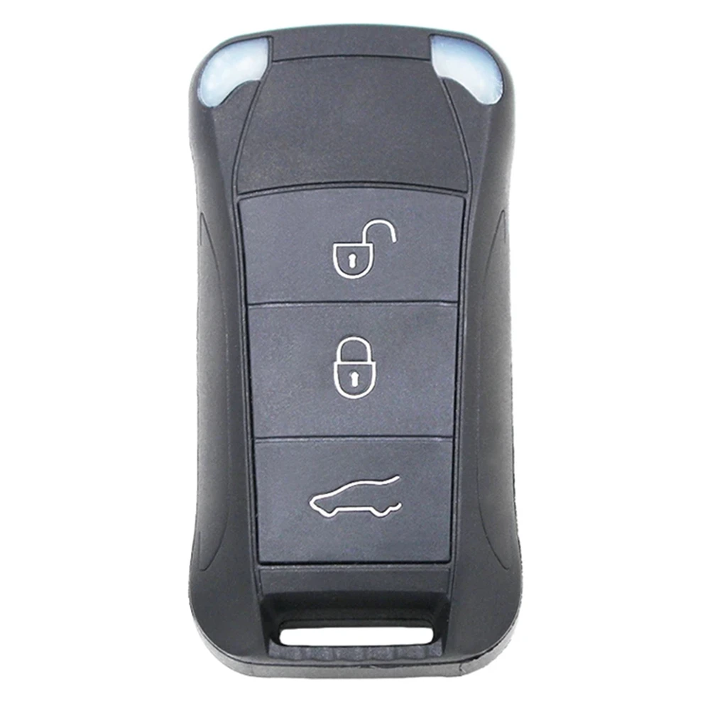 ​3 Buttons Flip Remote Key Shell Case Fob For Porsche Cayenne Uncut HU66 Blade Practical And Durable Easy To Use