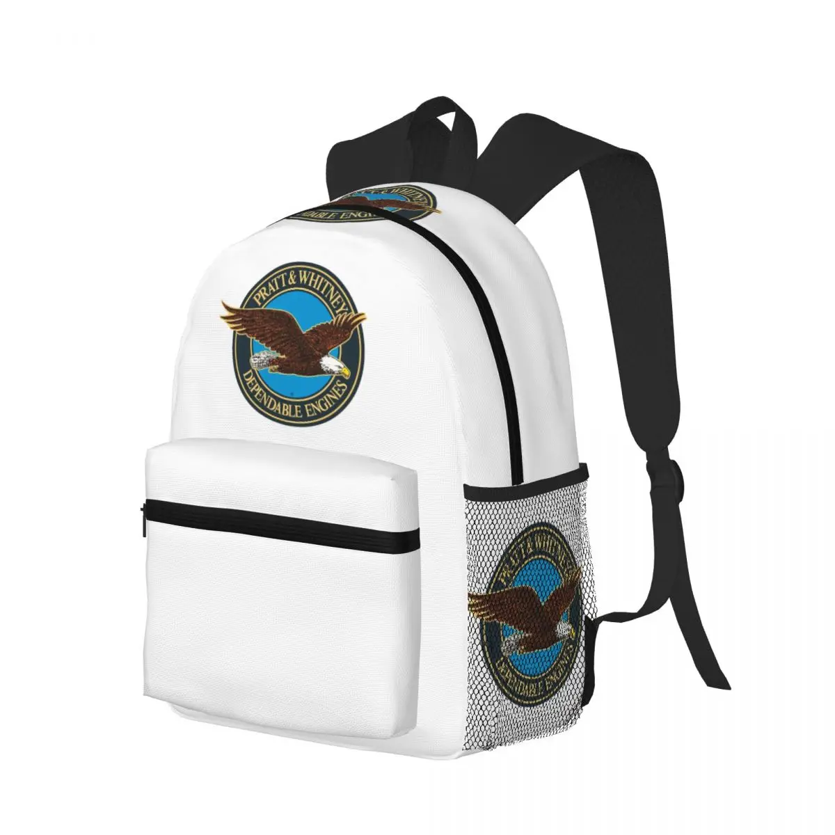 Pratt And Whitney Logo Dependable Engines Student Backpack School Bag Hiking Travel Daypack for Boys Girls Bookbag Shoulder Bags