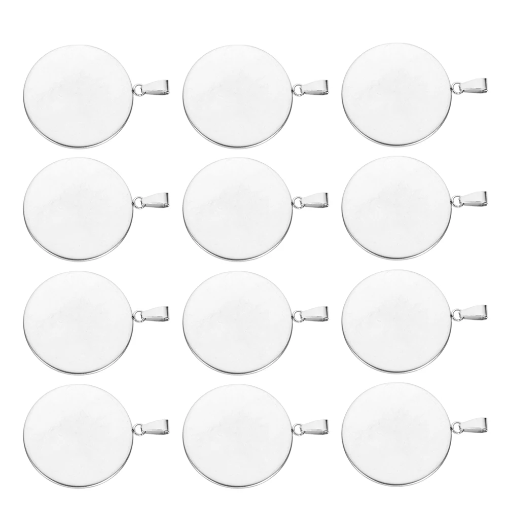 

30 Pcs Time Gem Bottom Holder Bezel Pendant Base Bracket Stainless Steel Blanks Trays for Pendants
