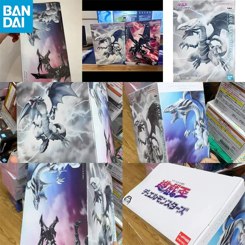 

Подлинная фигурка Bandai Banpresto Yu-Gi-Oh Red-Eyes, черный дракон, голубые глаза, белый дракон, модель, коллекционная игрушка, подарок, оригинал