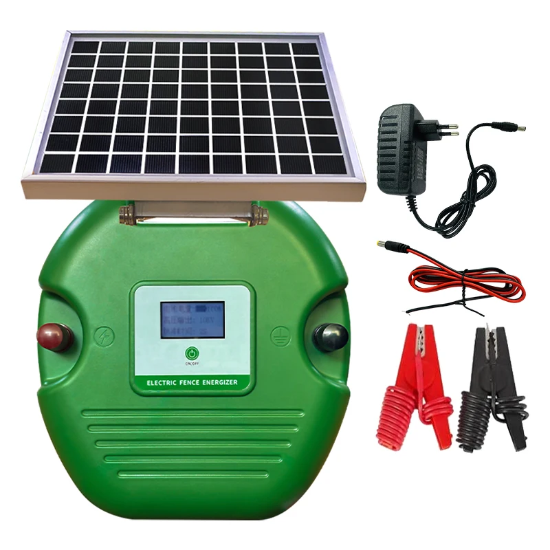 

Solar Electric Fence Device with Battery Low Impedance Peak Voltage 10KV for Poultry Livestock Electric Fence Energizer