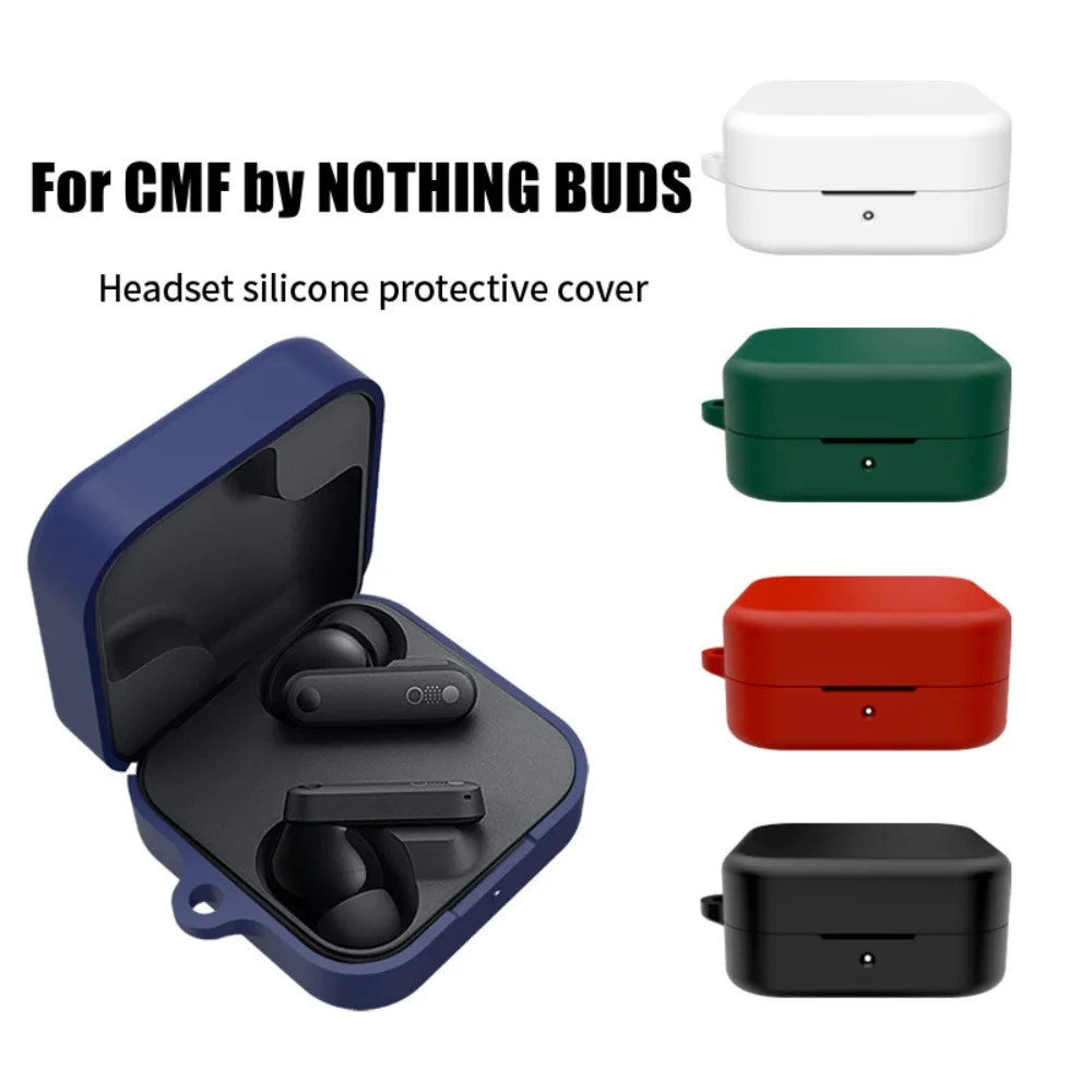 Soft Silicone Case Cover Protective Shockproof Protector with Hook Anti-Scratch Shell for CMF by NOTHING BUDS New