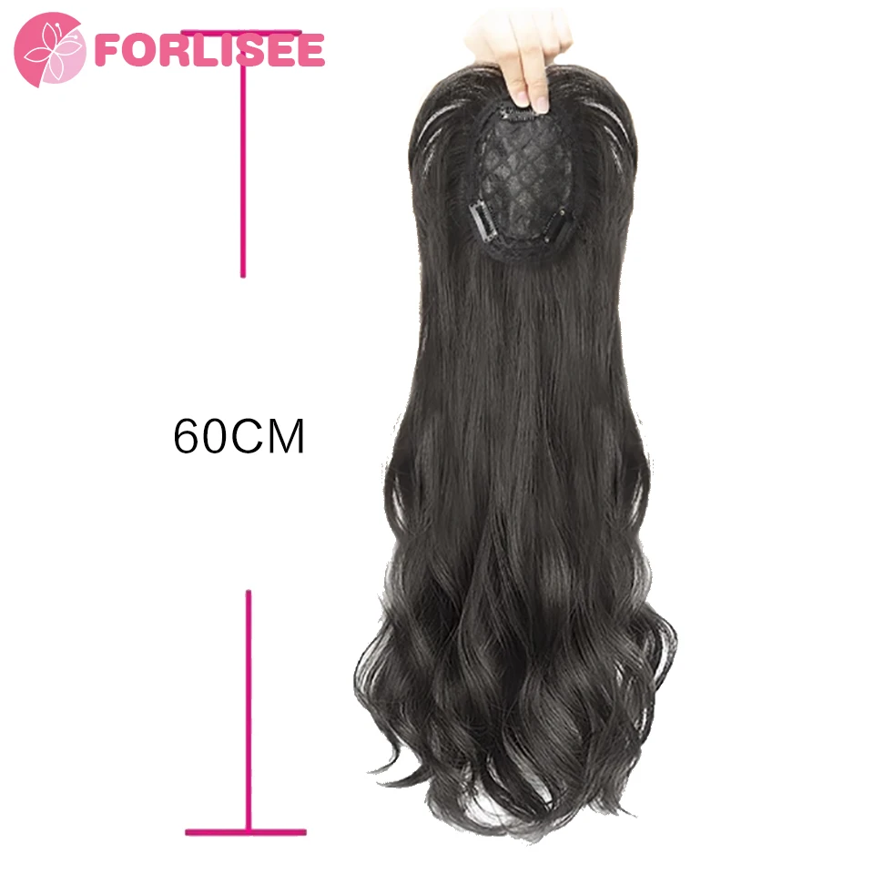 FORLISEE Synthetic 3D Bangs Wig Natural Forehead Invisible Whitening Hair Large Wave Hair Patch