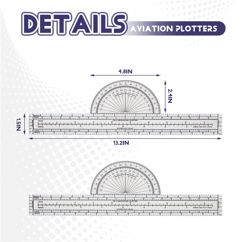 Plotter de AB47-2 para PC, herramienta de trazado, Plotter de aviación, gráficos WAC, Plotter de navegación aérea, accesorios de piloto de plástico para Pilotos Navigati