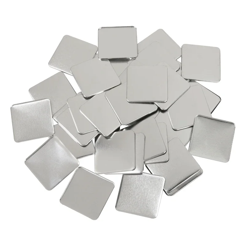 50x50mm Square DIY Blank Pin Button Material Refrigerator Badge Button Making Parts Press Machine Supplies