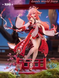 재고 있음 야에미코 피규어 모델 장식품 오리지널 mIHOYO Genshin Impact 야에미코 코스프레 의상 애니메이션 모델 도우진 생일 선물