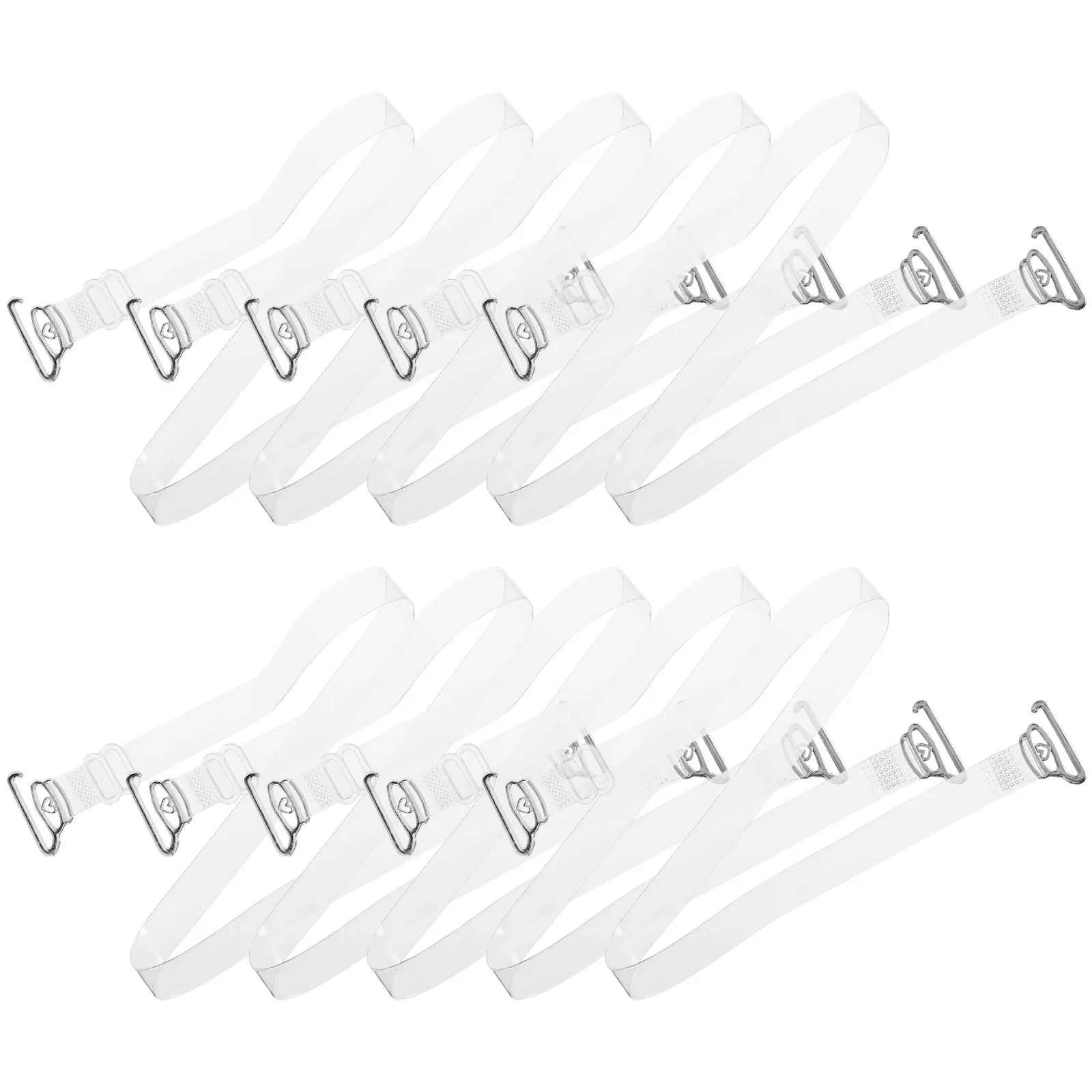 

20Pcs Clear Bra Straps Invisible Anti-Slip Adjustable Replacement for Women Comfortable Stretch Lingerie Shoulder Extensions