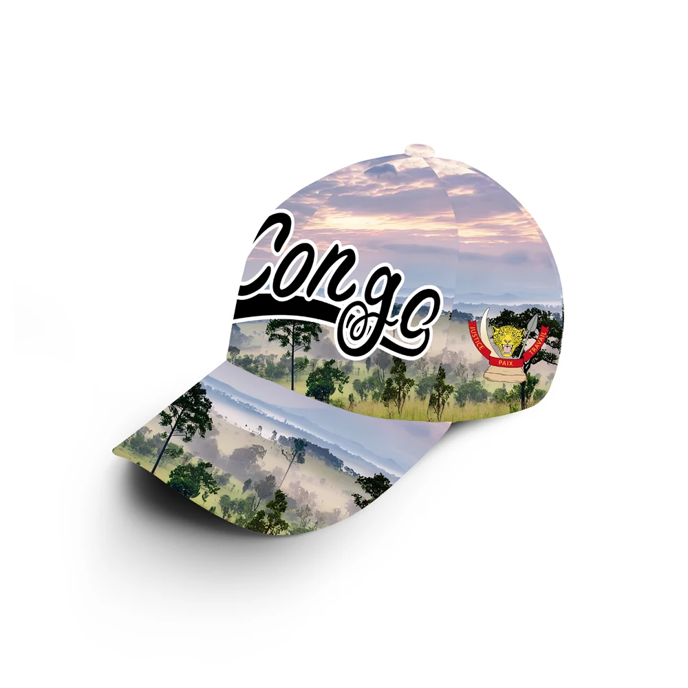 Zaire Male Diy Custom Made Name Number Zar Casual Hat Nation Flag Za Congo Country French Republic Text Print Photo Baseball Cap