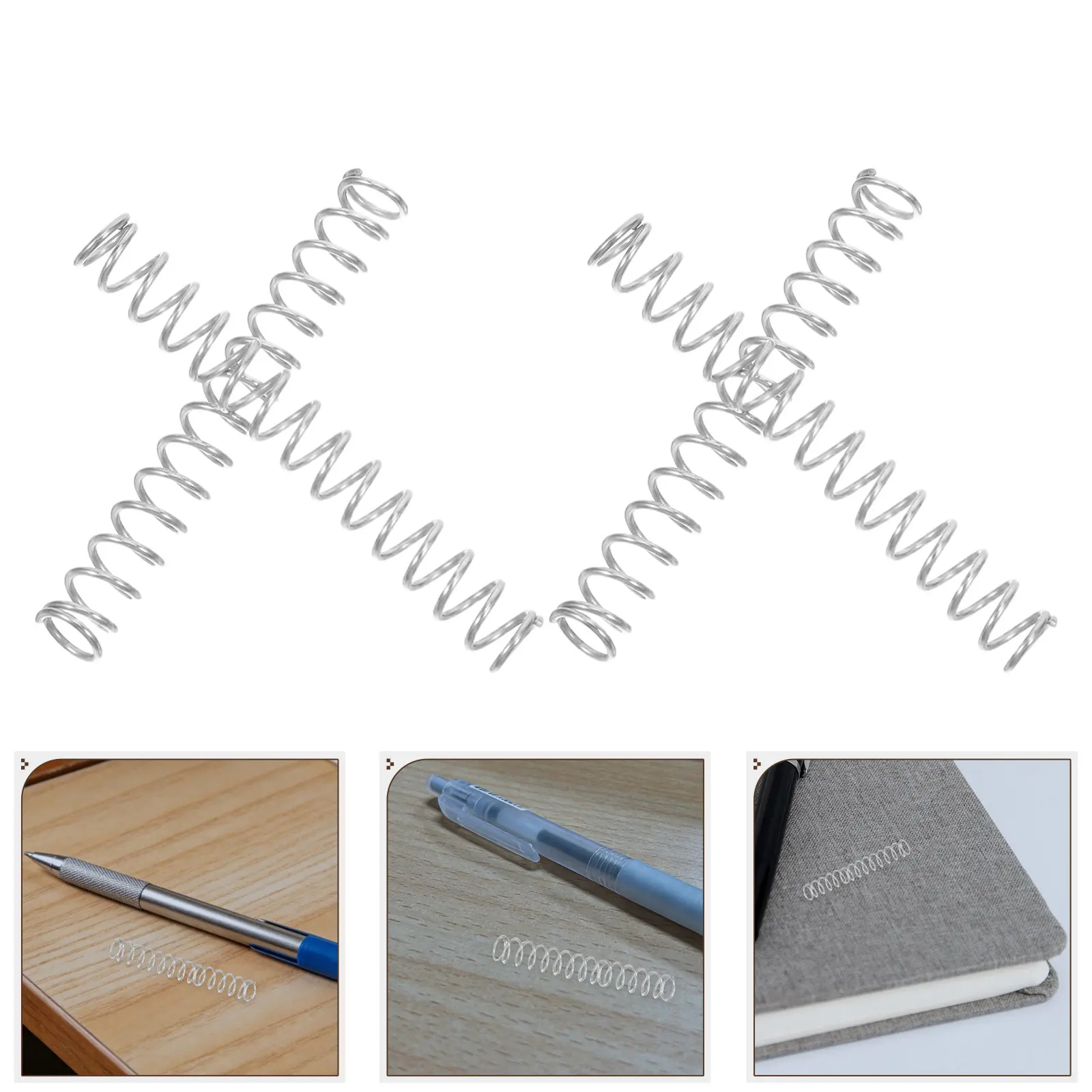 

10Pcs Ballpoint Pen Pressure Springs Stainless Steel 30Mm Compression Replacement Springs for Retractable Pen Refills Writing