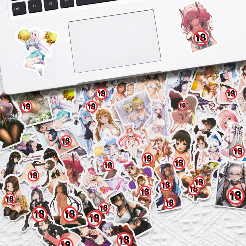 10/30/50/100pcs Cartoon Anime Sexy Girl Stickers Toy DIY Luggage Phone Case Laptop Waifu Bunny Girls Hentai Sticker Decals Packs