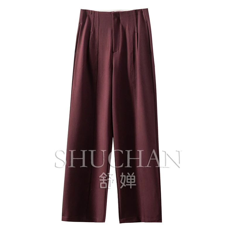 

Early Autumn of The Ark with Wool Straight Wide-leg Trousers Women's 18E3 Pantalones De Mujer