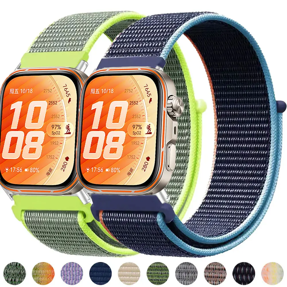 Gewebtes Nylonarmband für Huawei Watch Fit5 Fit4pro Band Sportarmband Correa für Huawei Watch Fit3 Fit4/5 Smartwatch-Zubehör
