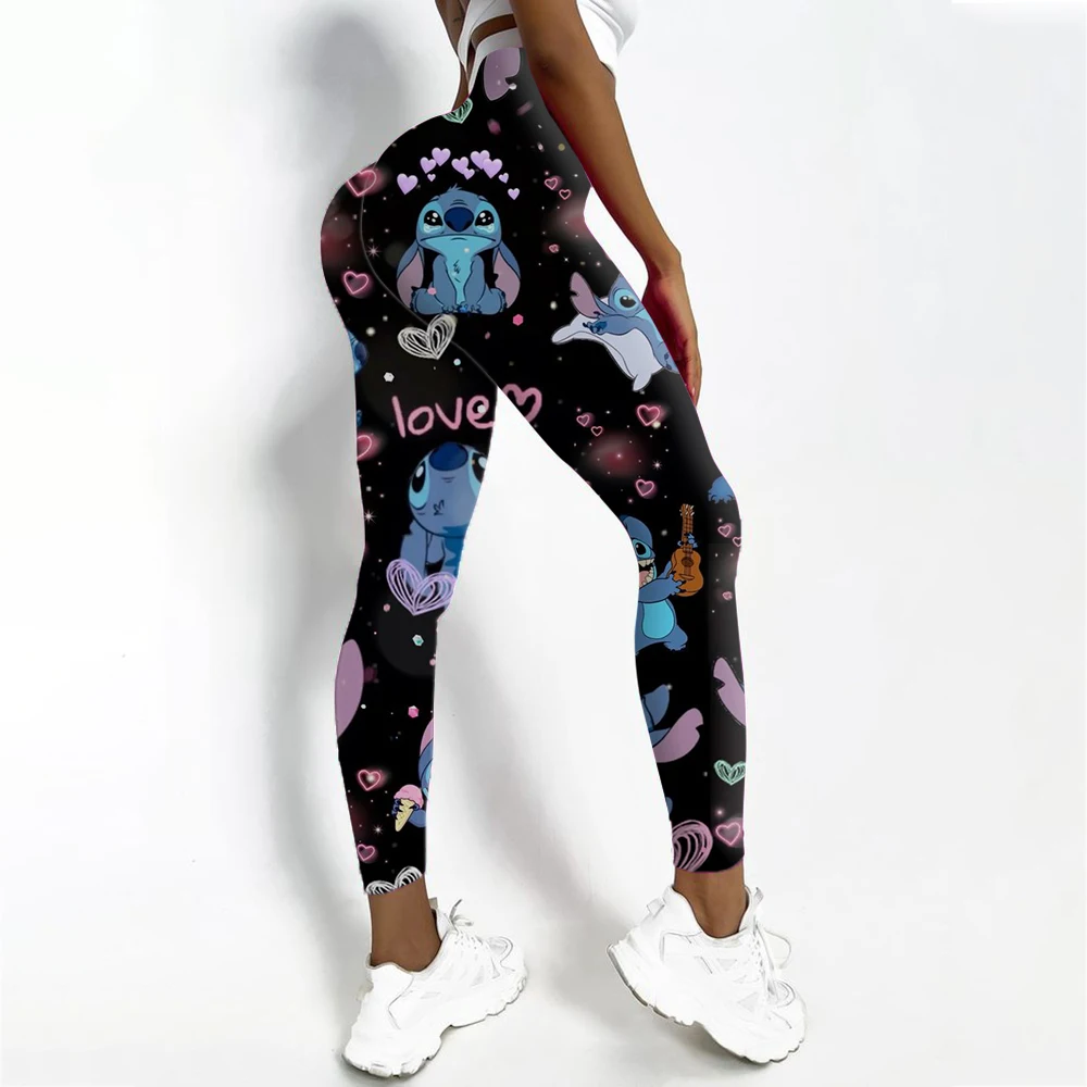 Disney point imprimé damier femmes sport et Fitness Leggings femmes Tiedye gymnastique Leggings Mujer Push Up butin pantalon Fitness