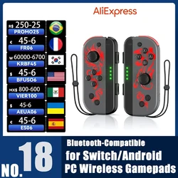 Joy Pad-Controlador Interruptor Sem Fio, Joystick Gamepad, Giroscópio de 6 Eixos, Controle com Função Wake Up, Controladores de Interruptor