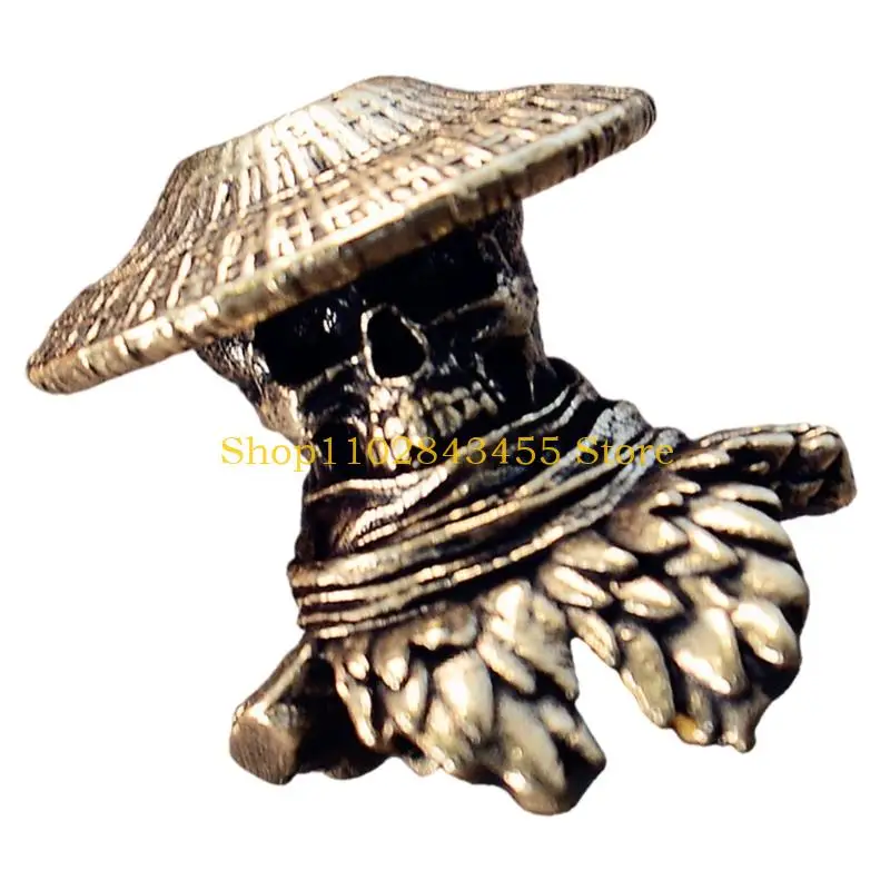 49mc Brass Swordsman Skull kralen voor creatieve doe -het -zelf en het maken lanyard -activiteit