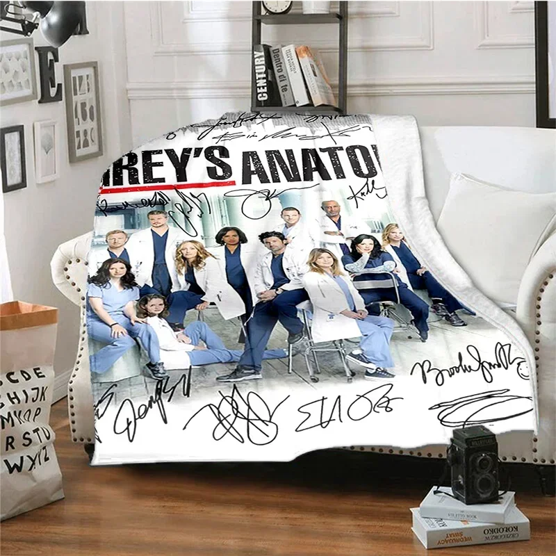 TV Figures G-Grey\'s Anatomy Throw Blanket Soft Flannel Thin Blankets for Bed Sofa Cover Bedspread picnic cooling gift Home Deco