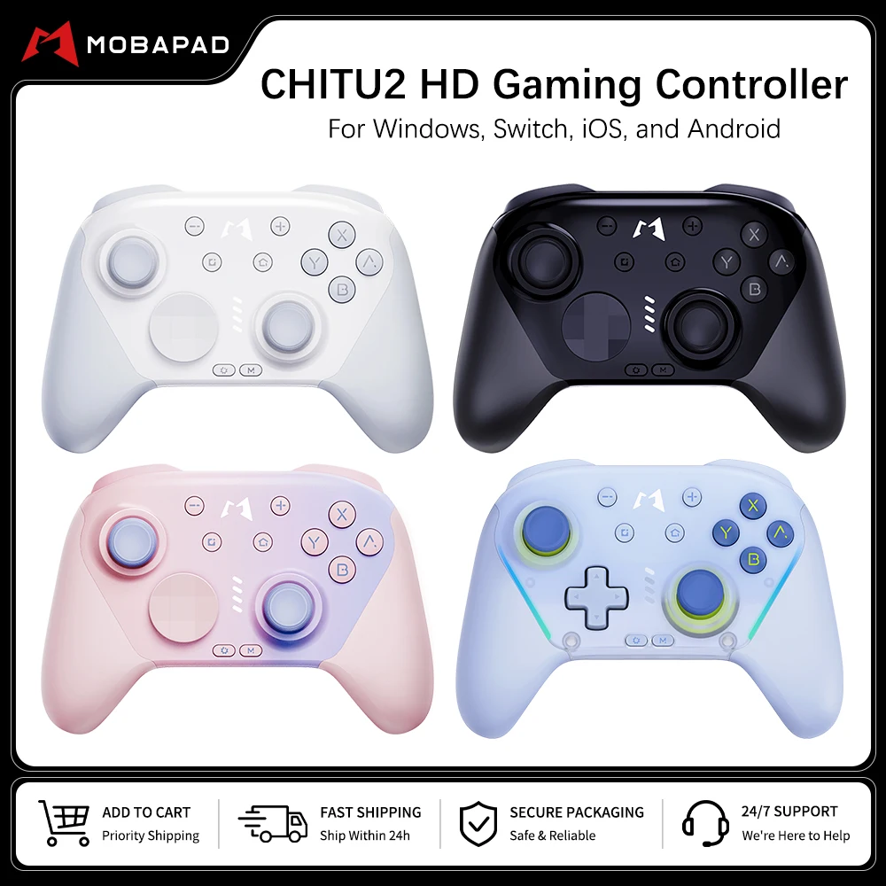 Controlador Mecânico MOBAPAD CHITU 2 HD - Versão Brilhante para Nintendo Switch 1/2, PC, Android, iOS com Joysticks TMR Controlador Mecânico MOBAPAD CHITU 2 HD - Versão Brilhante para Nintendo Switch 1/2, PC, Android, iOS com Joysticks TMR
