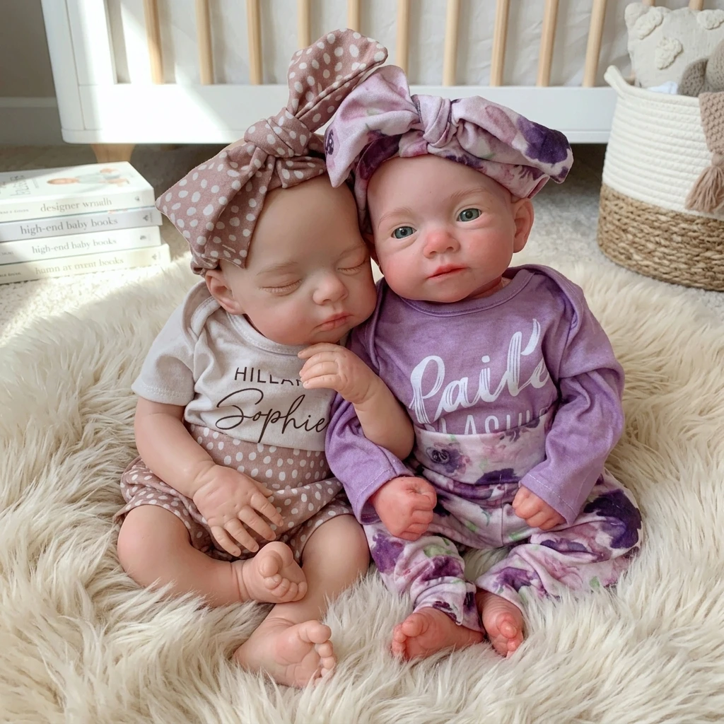 18 Inch Awake Cute Silicone Reborn Doll Handmade Soft Touch Silicone Bebe Reborn Baby Toy