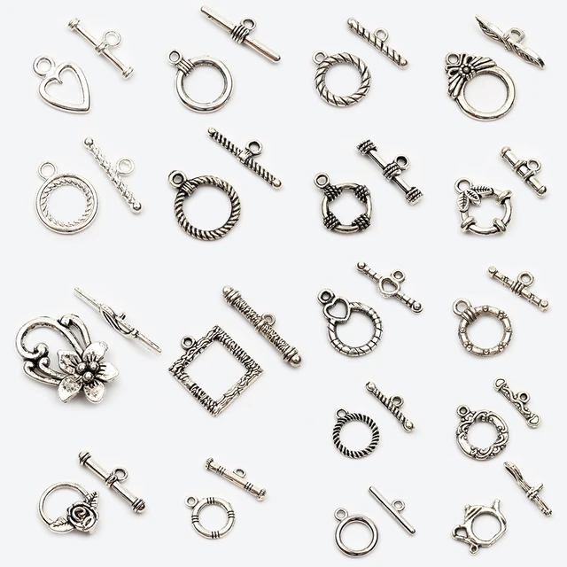 18 types Mixed Antique Silver Color Metal Bracelet Conntector Hook OT Clasp For Jewelry Making Diy Accessories Wholesale Supply AliExpress