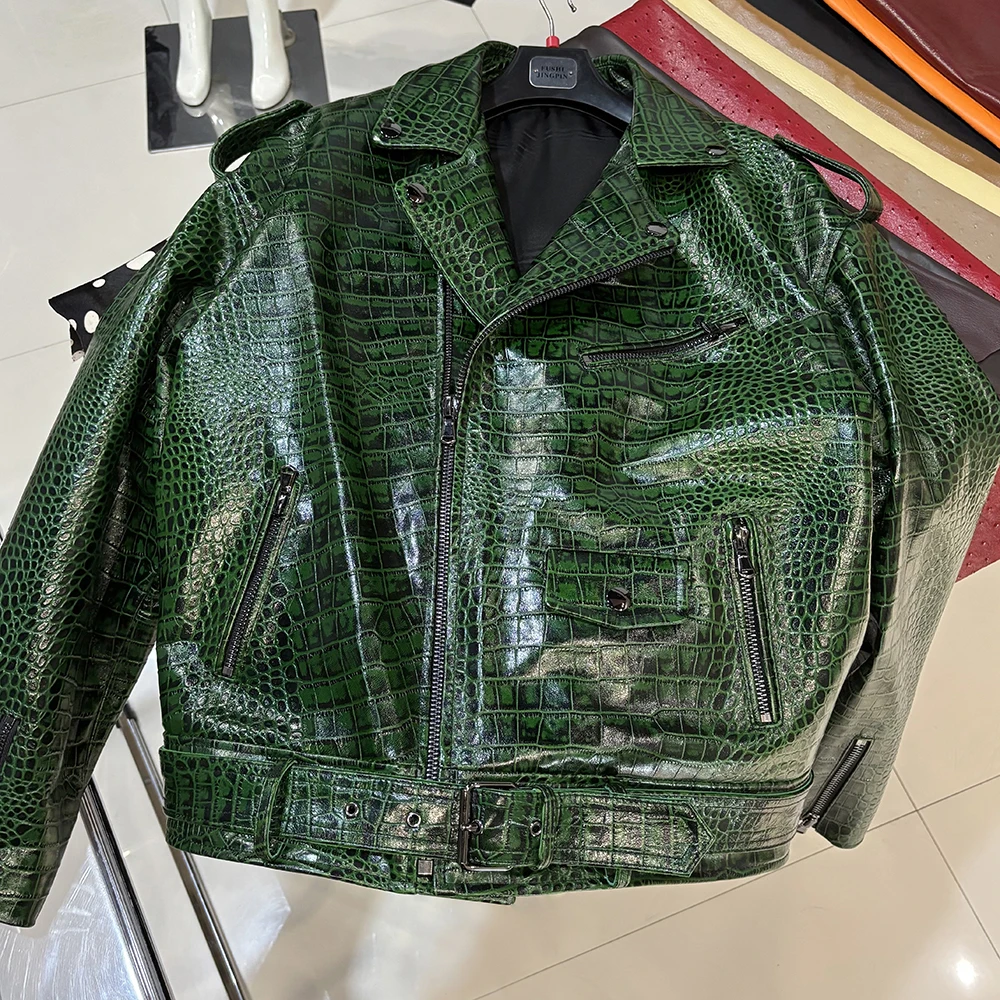 YOLOAgain Real Leather Jacket Men's Oversized Jacket