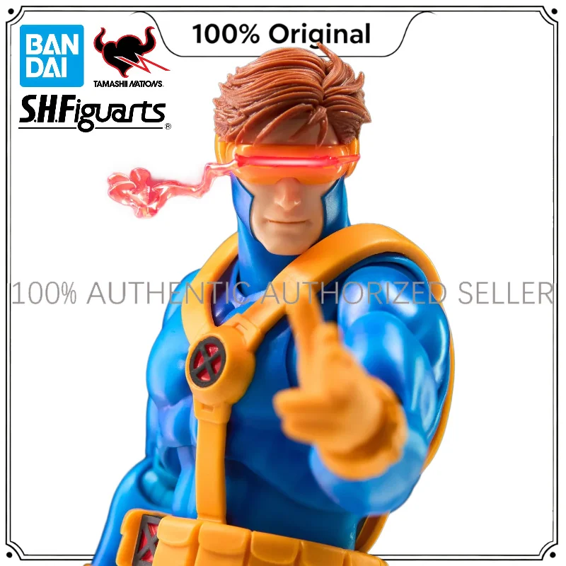 100%Genuine Bandai Marvel Model Kit SHF Cyclops Gamerverse Anime Action Figure Collection Finished Model Boys Toys Gifts