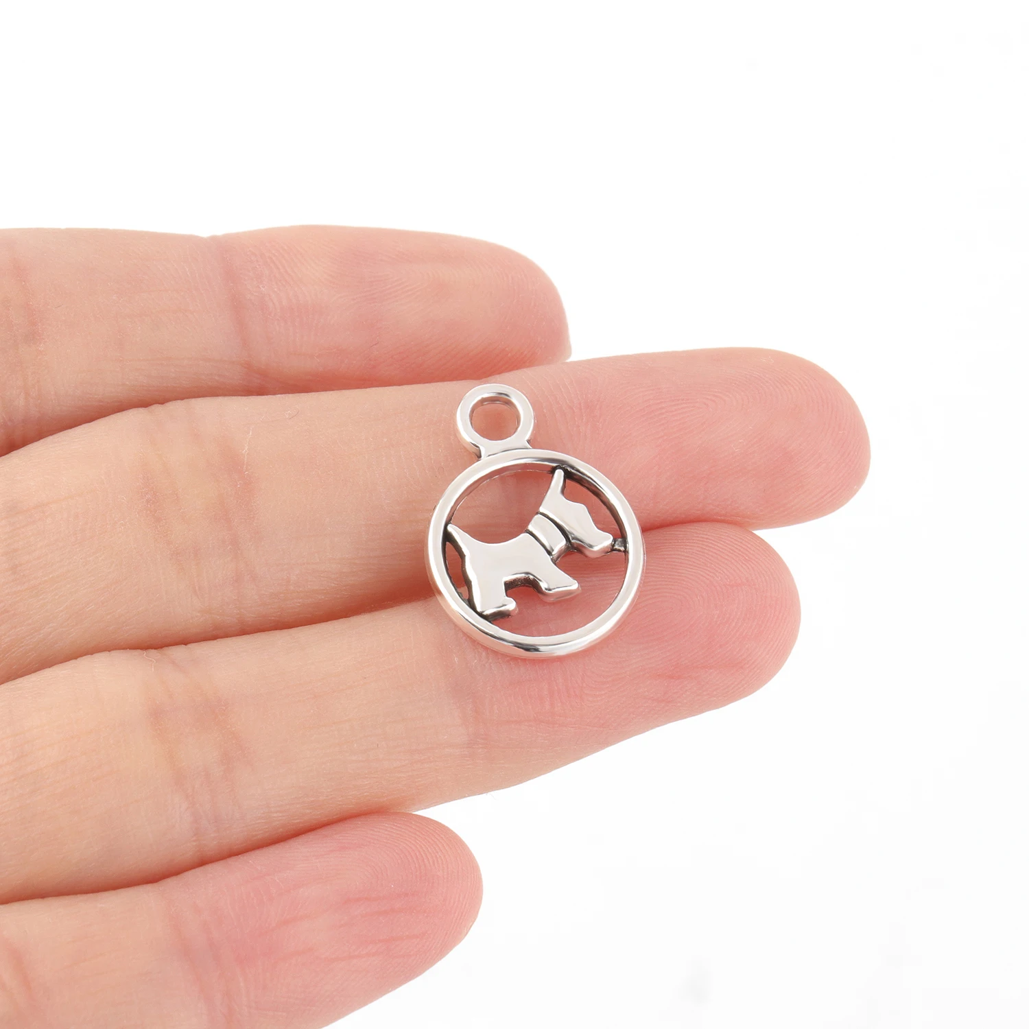 10pcs/Set Zinc Alloy Antique Silvery Animal Dog Shaped Charms Pendant for DIY Necklace Bracelet Earrings Jewelry Making Handmade