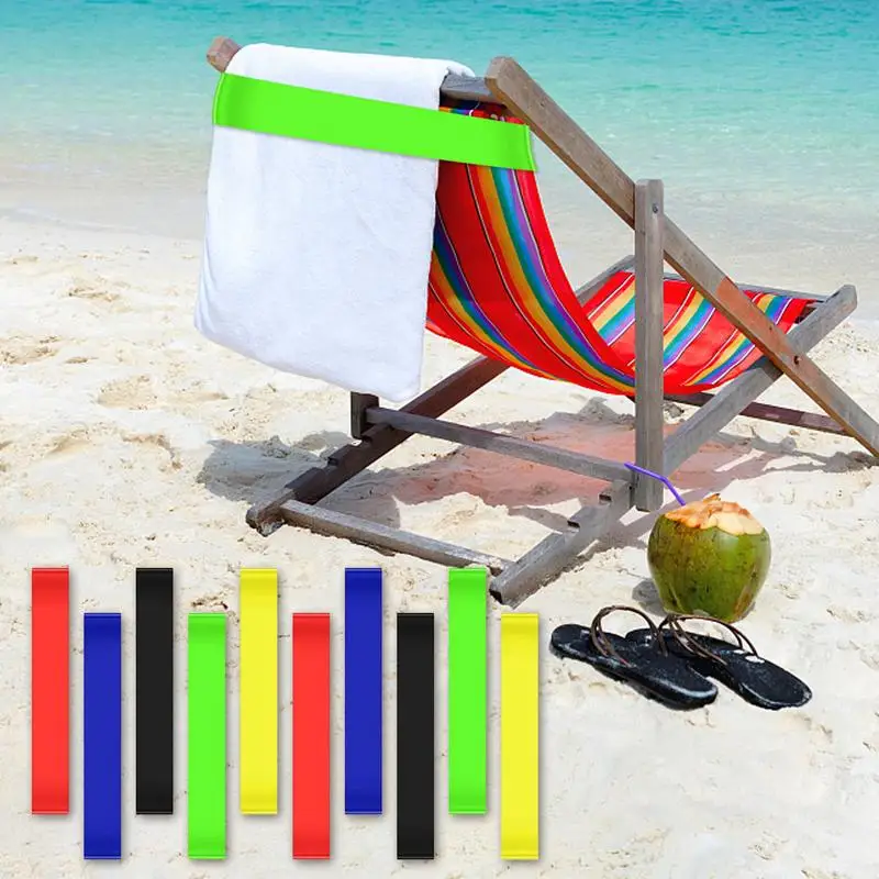 Beach Chair Towel Bands Beach Towel Clip Windproof Towel Holder Lightweight Towel Clips for Lounge Beach Pool Chairs