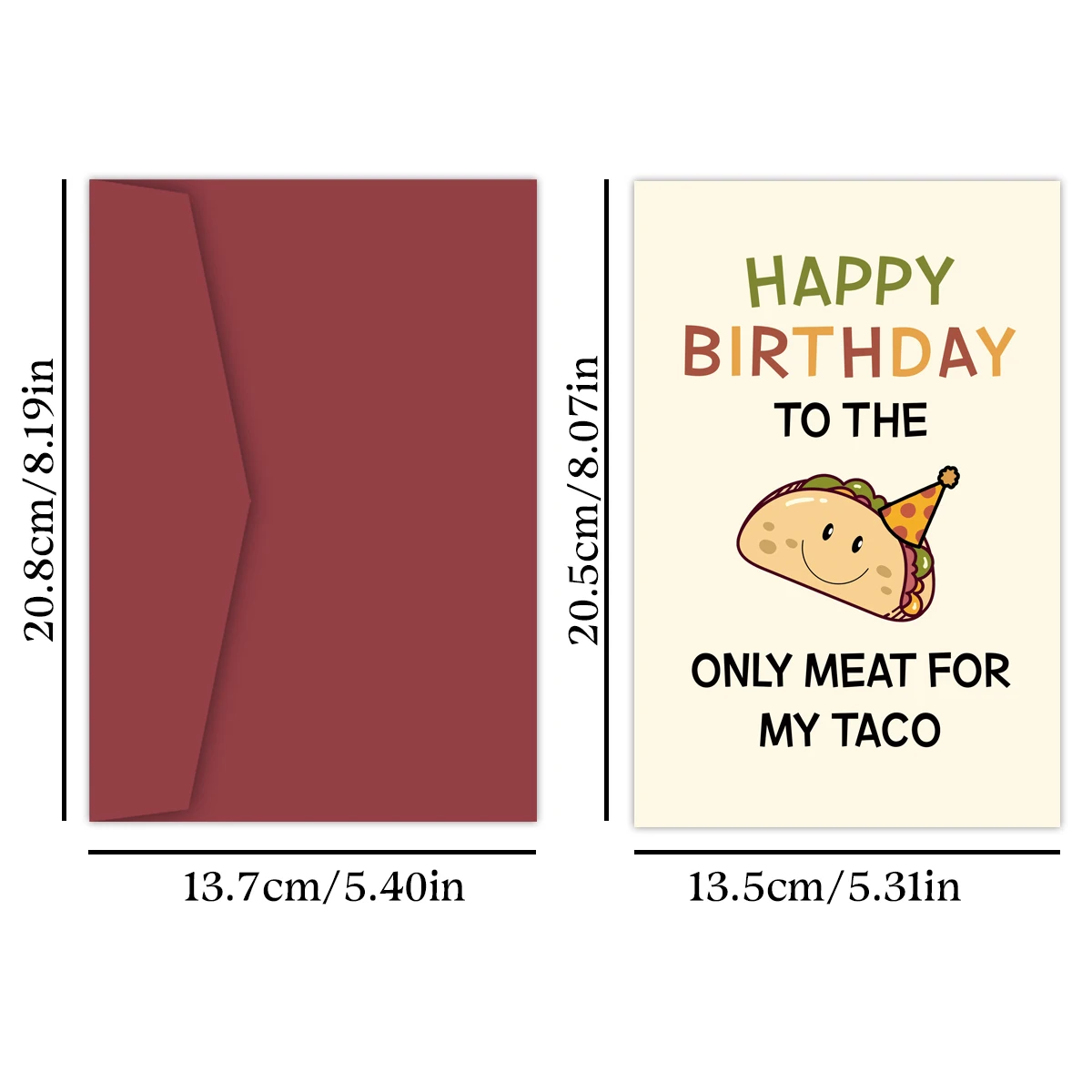 1PC Funny Birthday Card For Him Her, Naughty Birthday Card, Taco Birthday Card For Husband Boyfriend Wife, Unique Birthday Gifts