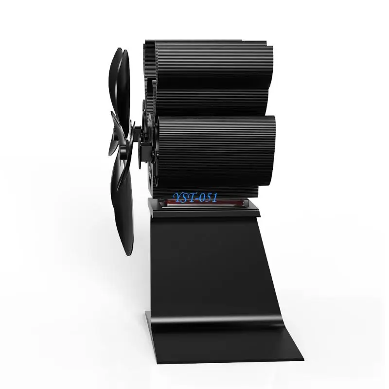 E15A Double Head Fireplaces Fan Quiet Operate Heat Powered Stove Fan Enduring