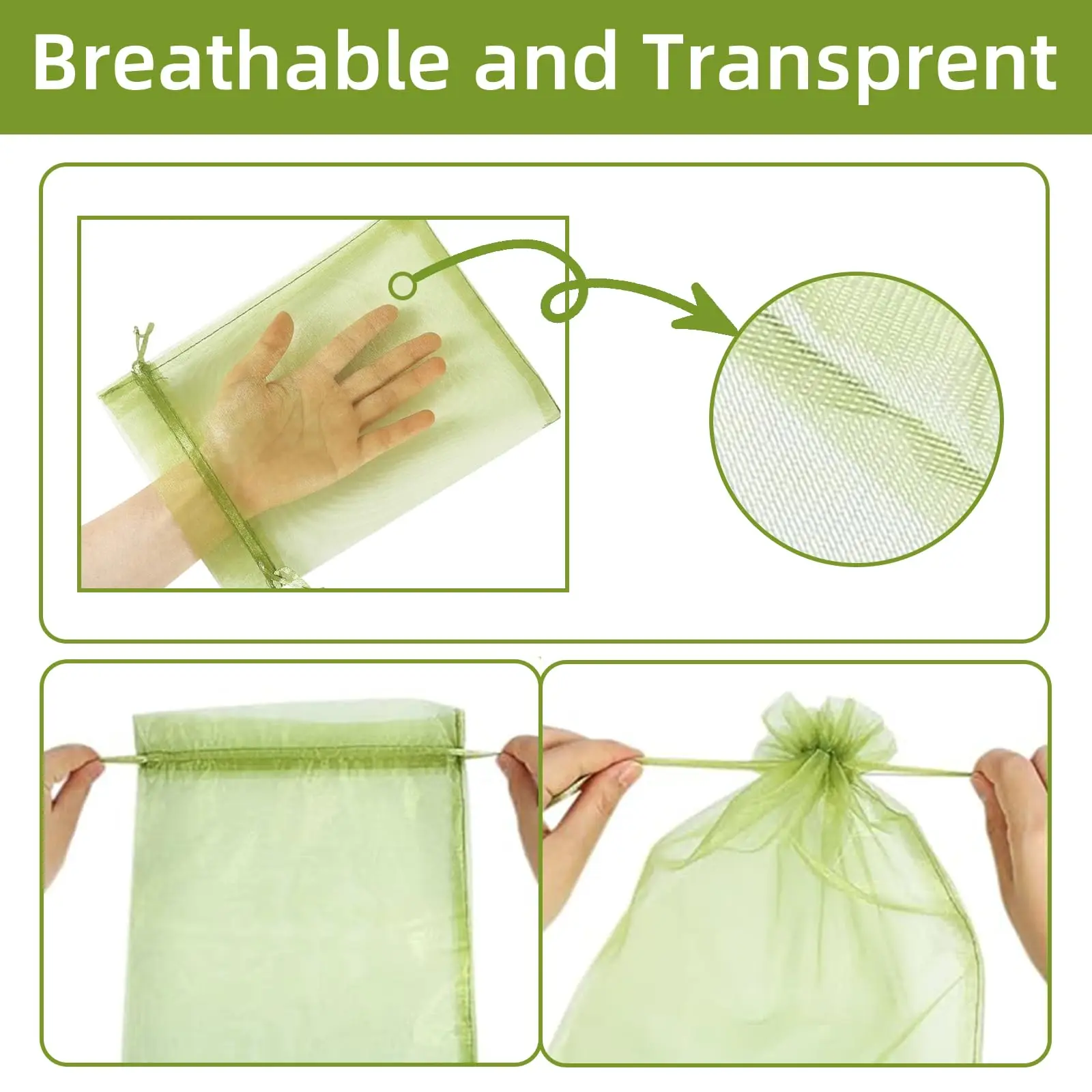 Effective Anti-Bird Netting Fruit Protection Bags Plant Grow Cover Strawberry Grape Vegetable Pest Control Garden Tool Outdoor view 2