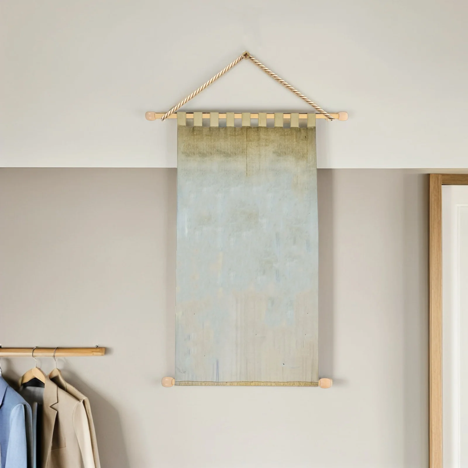 8 قطعة قضيب نسيج خشبي للتعليق على الحائط عصي معلقة سجاد فني بطانيات عرض شماعات وتد لتقوم بها بنفسك عمود مكرامية ديكور