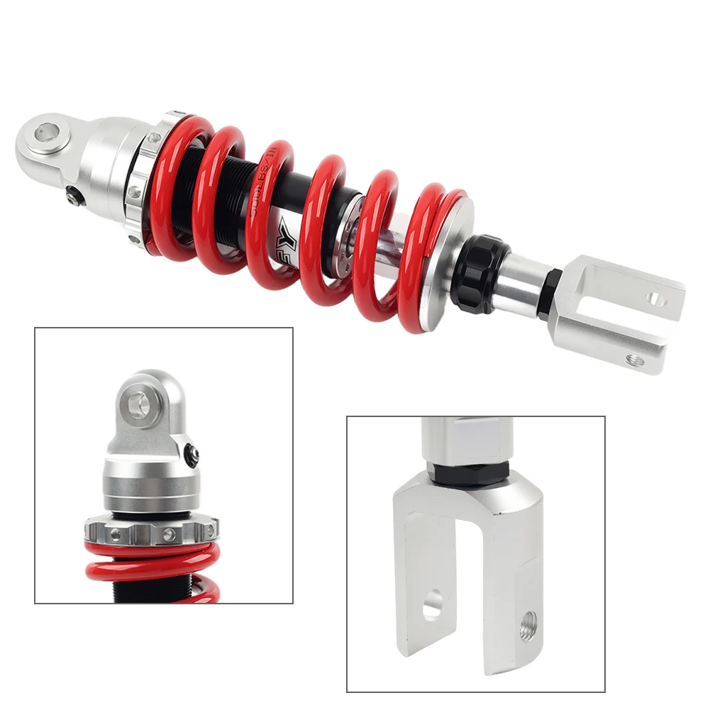 Motorcycle 320mm Shock Suspension Clevis Absorber 10mm Spring For Universal For Kawasaki For Harley For Honda Aluminum Red