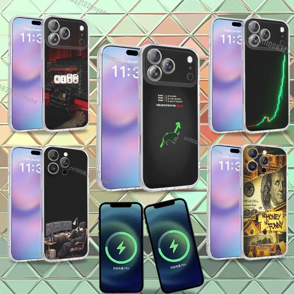 

Money Trading Day Trader Risk Rich Phone Case For iPhone 16,14,17,13,15,12Air,Plus,Pro,Max,E,Mini Frosted for Magnetic Wireless