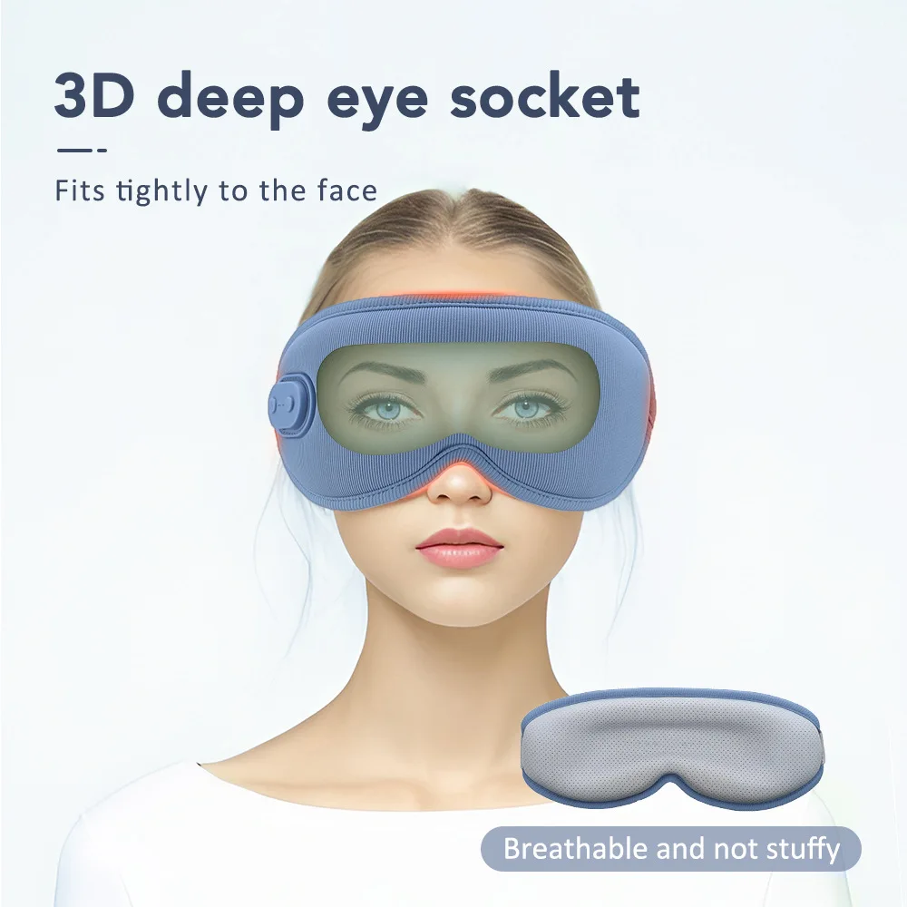 

Portable Heated Eye Mask - 3D Massage & Steam Therapy | Rechargeable Sleep Aid Eye Massager