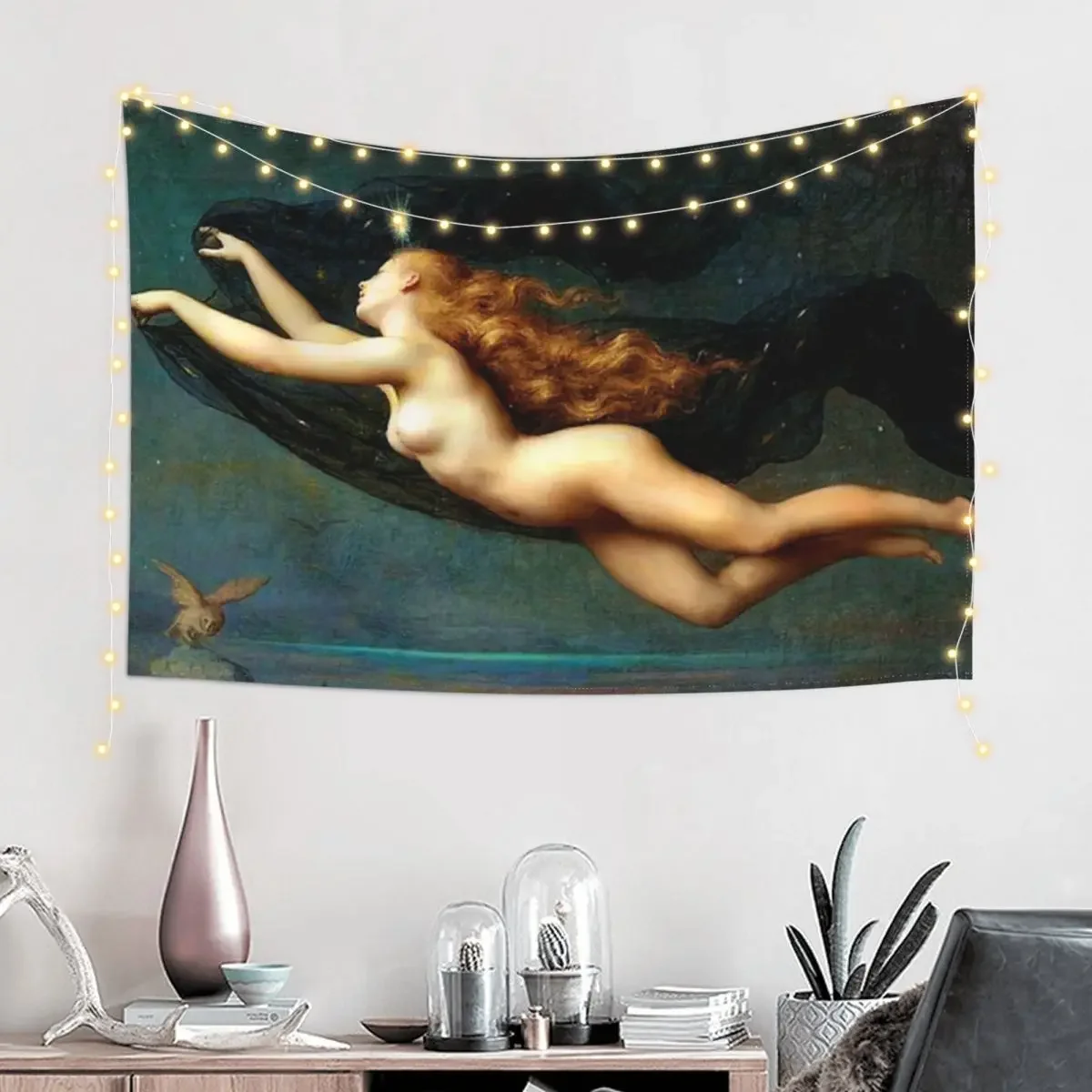 THE NIGHT - AUGUSTE RAYNAUD Tapestry Room Decor Aesthetic Decoration Bedroom Bedrooms Decor Tapestry