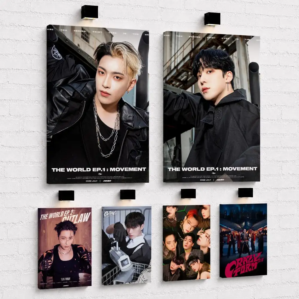 Kpop Band A-ATEEZ Iconic Framed Wall Painting Framed Canvas Wall Art Print | Modern Poster | Home Hallway Decor