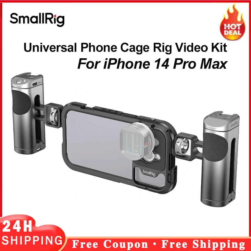 Dla iPhone 14 Pro Max zestaw uchwytów SmallRig uniwersalny zestaw wideo Cage Rig do telefonu komórkowego 4099/4078