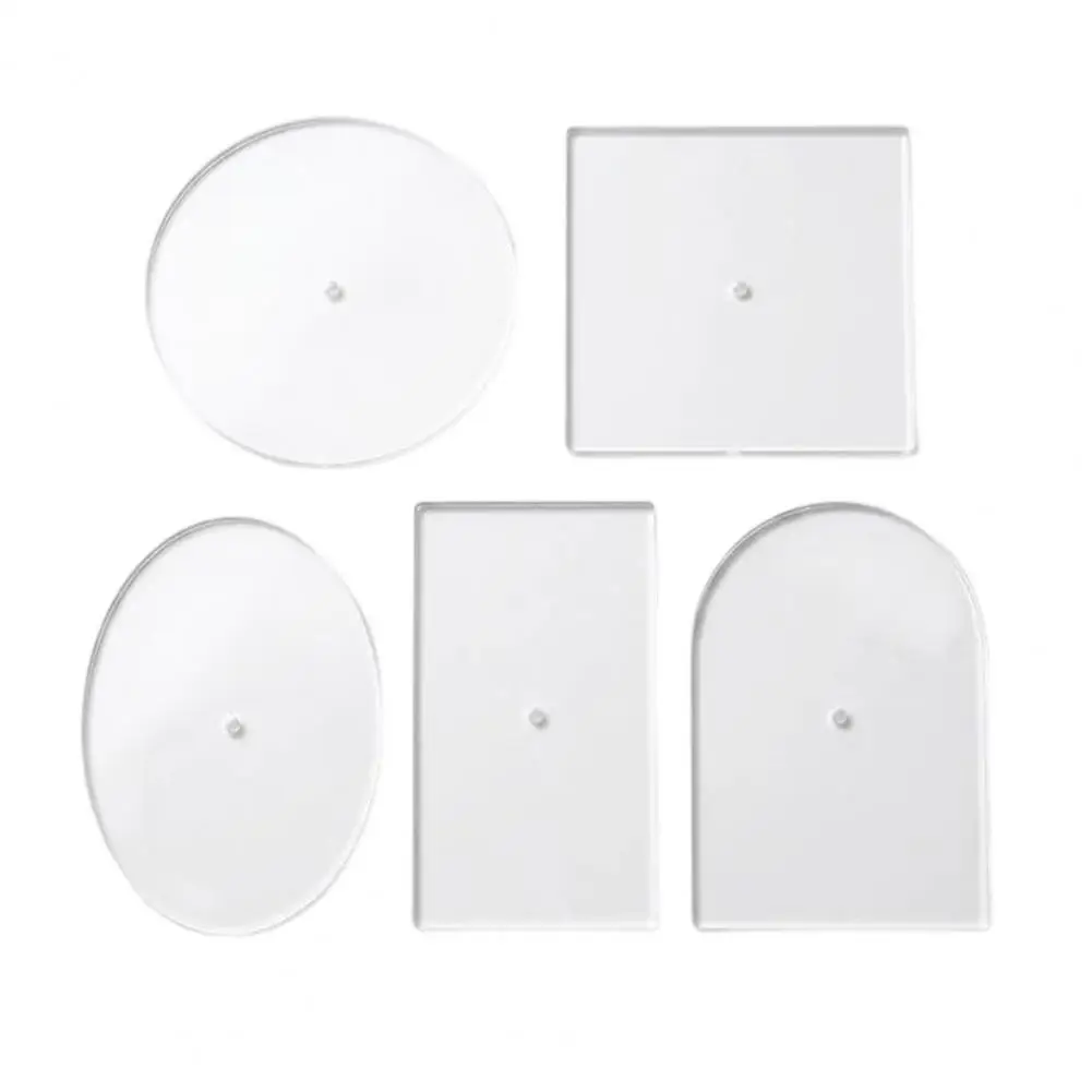 Embroidery Template Set 5pcs Needlepoint Acrylic Templates Set Precision Hole Stencils Round Square for Diy for Beginners