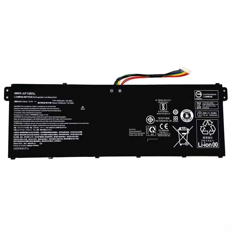 For ACER AP19B5L Aspire 7 A715-75G N19C5 Laptop Battery Give Away A Mouse Pad