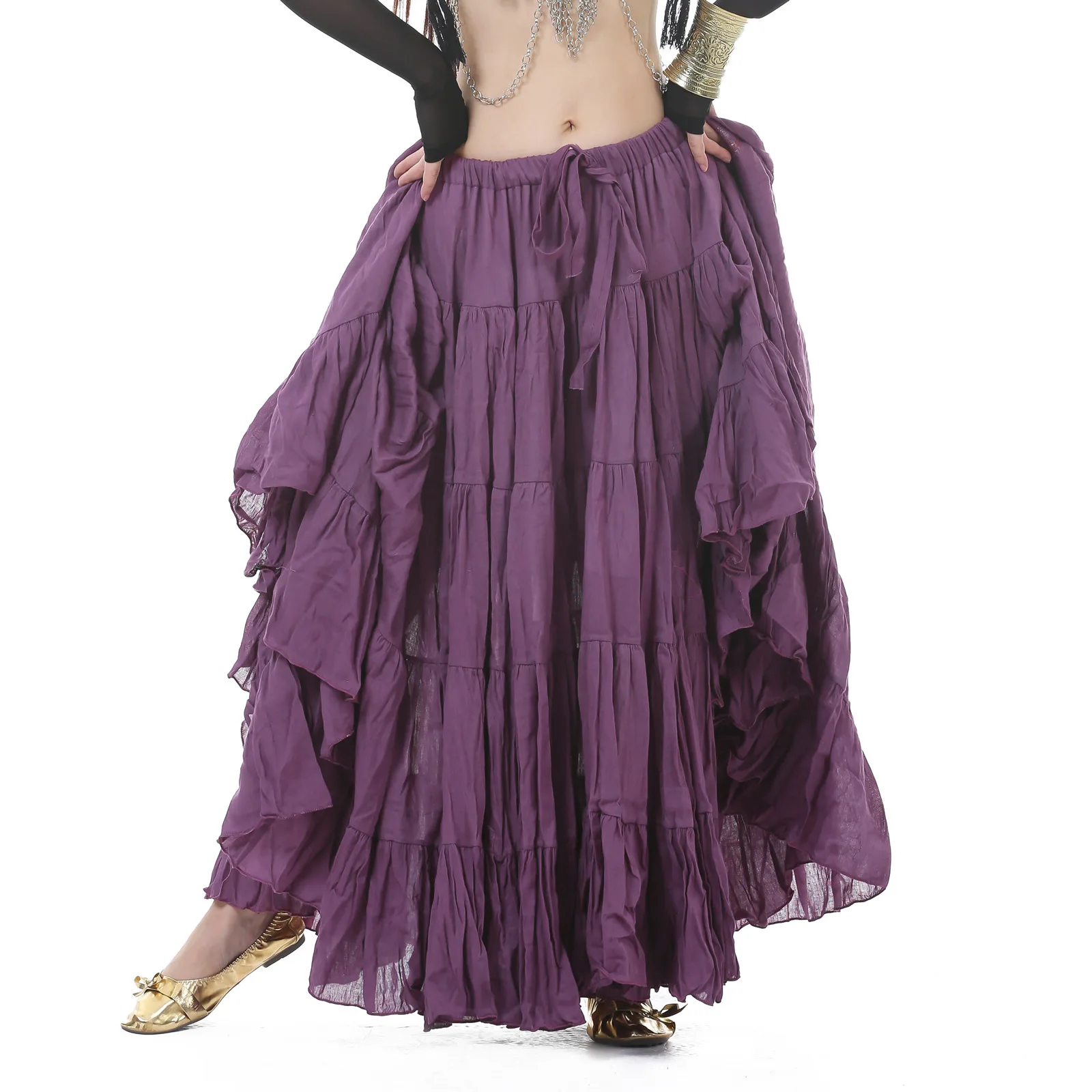 

Dancer 16m Tribal Skirt Tribal Dance Skirt Belly Dance Big Swing Skirt Belly Dance Linen Dance Skirt