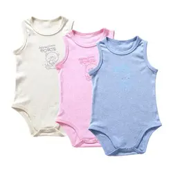 Baby Clothes Romper Children Summer Boy and Girls Clothes Kids Sleeveless 100% Combed Cotton Overall Baby Overalls round Neck