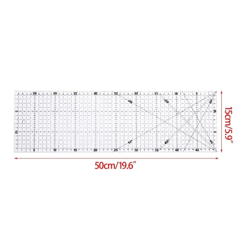 Clear Acrylic Sewing Template Non-slip Cutting Mat for Patchwork Quilting Sewing Dropship