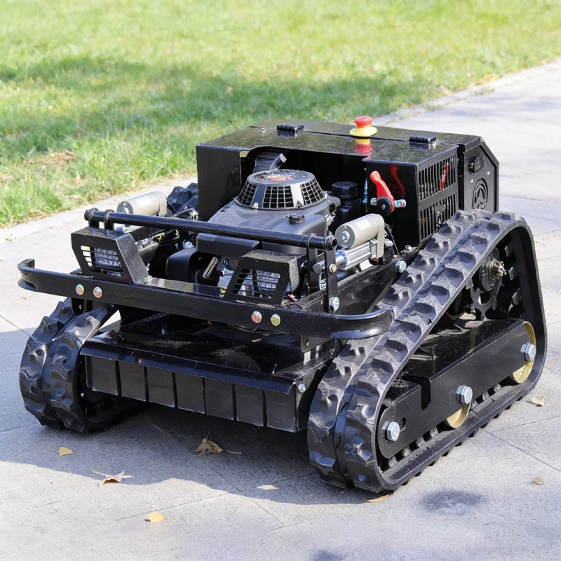 

Customized multifunctional remote control lawn mower with track type control for hillside weeding machine