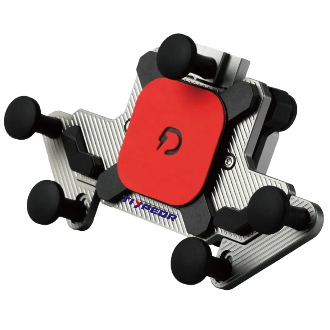 Universal Motorcycle Bicycle Bracket Maglev Shock Absorption 15W Wireless Charger Mobile Phone 360 Degree Adjustment