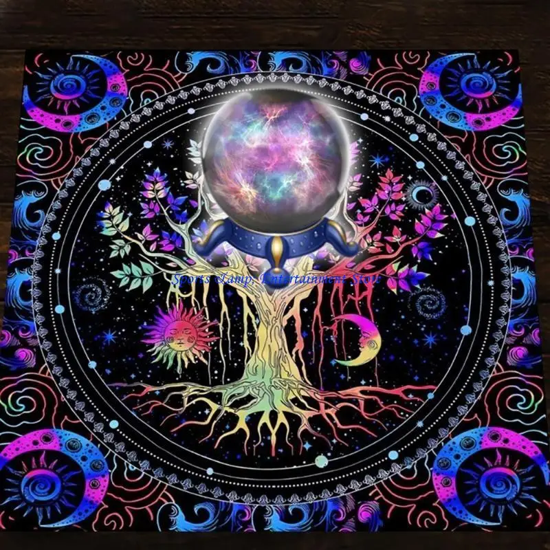 

G7NF Скатерть для геометрических гаданий Настольная игра Оракулы Карточная подставка для рун Коврик для поддержки рун