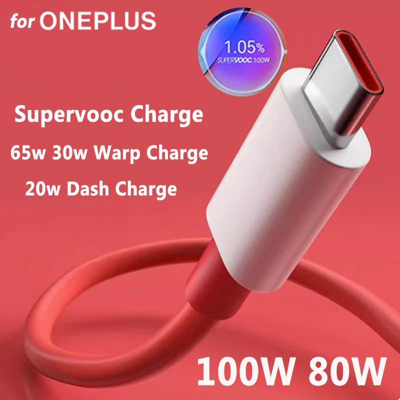 Оригинальный кабель Oneplus Supervooc Usb Type C 100 Вт 80 Вт 65 Вт Warp Шнур для быстрой зарядки One Plus 13 12 11 10 Pro 9 8t Nord 4 3 Pad