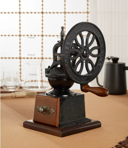 Hand-cranked Coffee Machine, Hand-cranked Household Small Retro Bean Grinder, Manual Coffee Bean Grinder Utensils