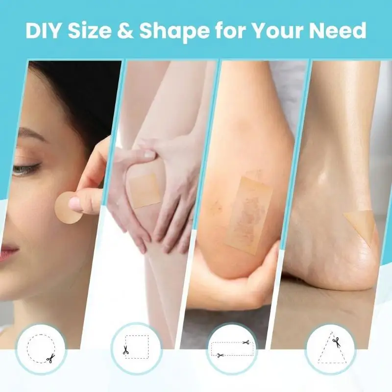 New Hydrocolloid Roll Body Gel Patch Bandages Latex-Free Cuttable Patch Hydrocolloid Tape Bed Sore Bandages For Body Wound Care