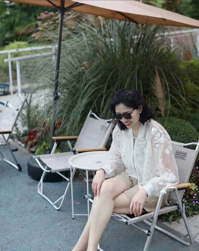 Luxury Elegant Women Spring Summer Floral Embroidery Pearls Beadings Long-Sleeved Baseball Short Jacket Short Coat  NZ172